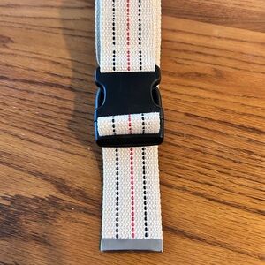 Men’s Striped Canvas Belt with a D Ring